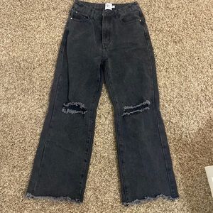 Princess Polly ripped black jeans, size 4.